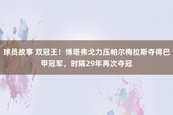 球员故事 双冠王！博塔弗戈力压帕尔梅拉斯夺得巴甲冠军，时隔29年再次夺冠