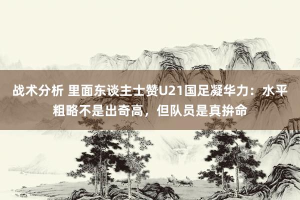 战术分析 里面东谈主士赞U21国足凝华力：水平粗略不是出奇高，但队员是真拚命